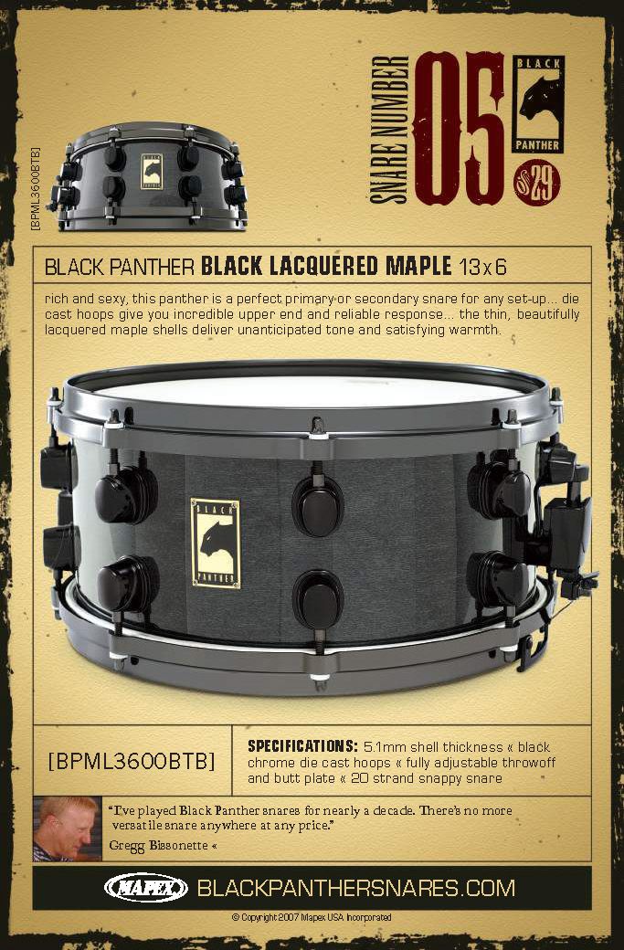 2007 Black Lacquered Maple Advert
