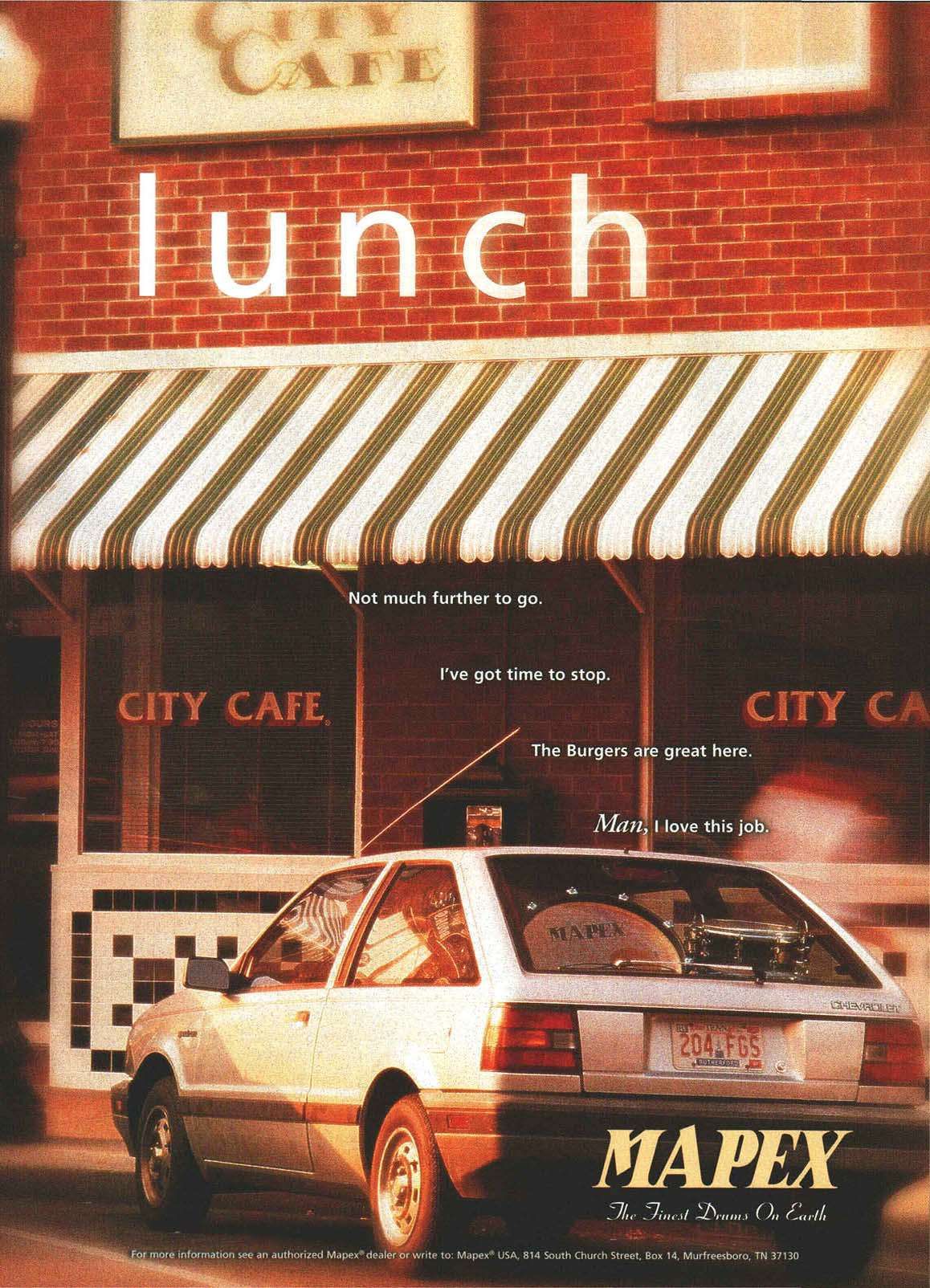 1997 Mapex "Lunch" Advert