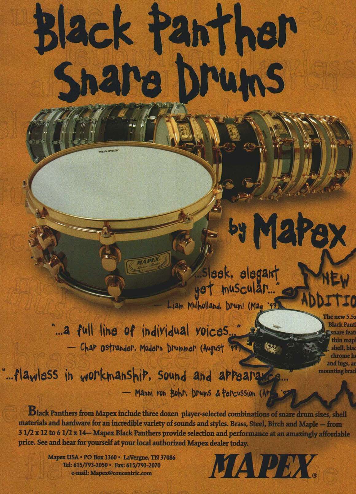 1999 Black Panther Advert with New Snare.
